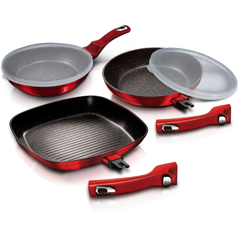 BERLINGER HAUS Σετ Τηγάνια BERLINGER HAUS BH-6796 3 τμχ Κόκκινο