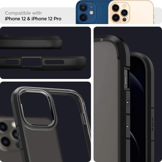 Θήκη Apple iPhone 12/iPhone 12 Pro - Spigen Ultra Hybrid - Matte Black image 2