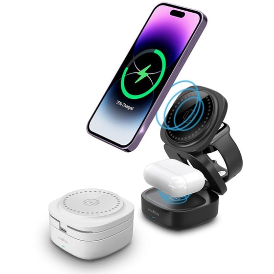 Ασύρματος Φορτιστής Maxlife MXWC‑06 USB-C 15 W - Λευκό image 1