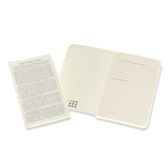 Σημειωματάριο Moleskine Plain Μπλε Extra Small (2 Τεμάχια) image 2