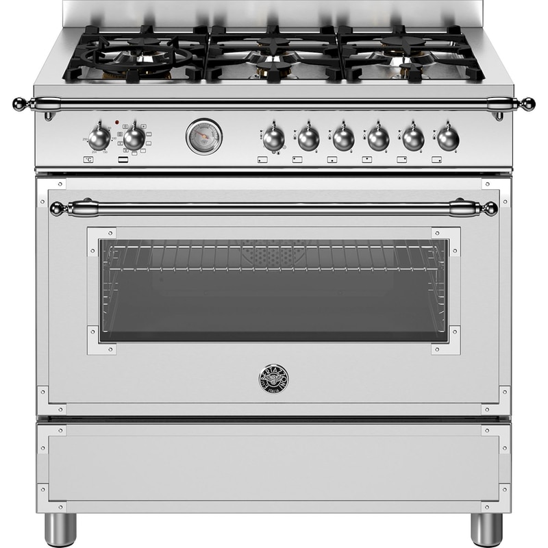 BERTAZZONI BERTAZZONI HER96L1EXT 86 Lt Inox Κουζίνα Μεικτή Αερίου