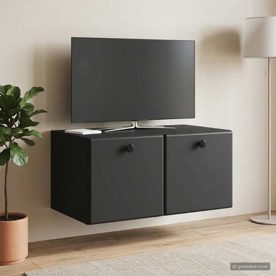 Επιτοίχιο Έπιπλο Τηλεόρασης VidaXL 59.5x41x30 cm - Λευκό image 3