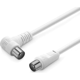 Powertech Καλώδιο Κεραίας Tv Cab-v029, Γωνιακό 90°, 1.5m, Λευκό