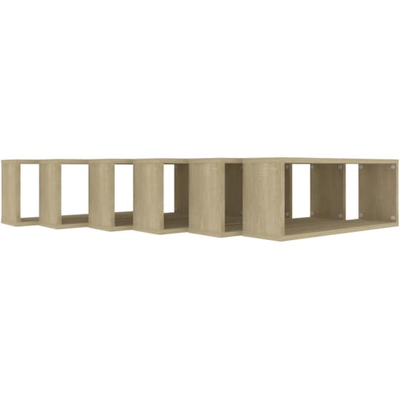 Ράφια Τοίχου VidaXL από Μοριοσανίδα 60x15x23 cm 6 Τμχ - Sonoma/ Μπεζ image 5