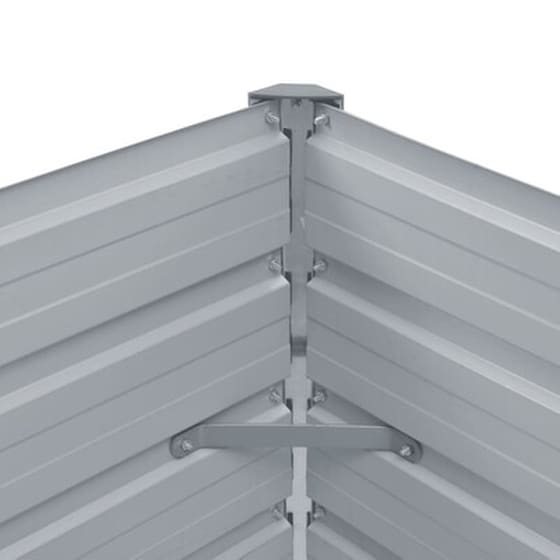 Vidaxl Ζαρντινιέρα Υπερυψωμένη Γκρι 100x40x77 Εκ. Γαλβανισμ. Χάλυβας image 2
