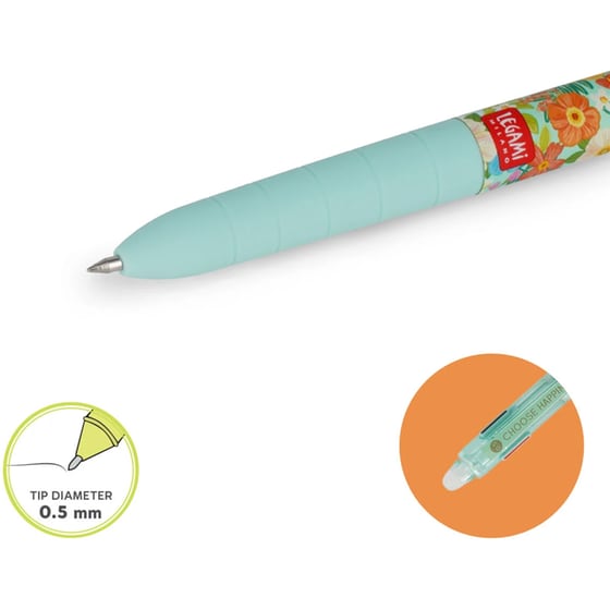 Στυλό Διαρκέιας Legami Gel Erasable 3 Χρώματα Flowers image 1