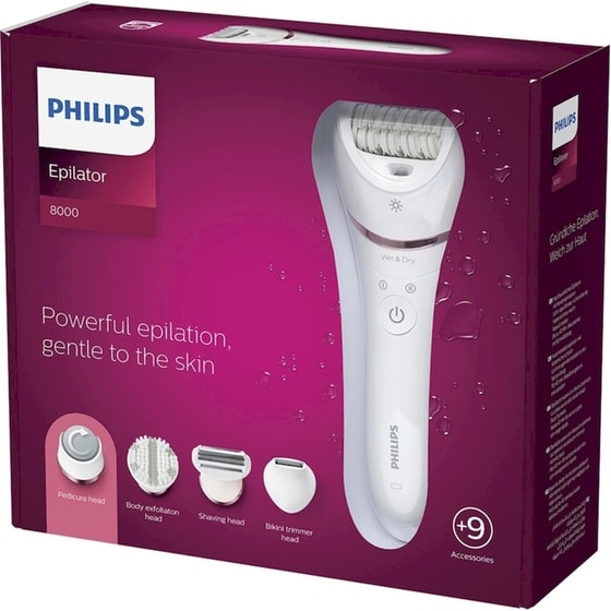 Σετ Αποτρίχωσης PHILIPS BRE740/10 Series 8000 Epilator Wet & Dry Για Σώμα Λευκό image 6