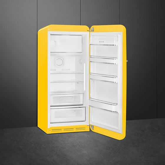 SMEG FAB28RYW6 270 Lt Κίτρινο Ψυγείο Μονόπορτο image 2
