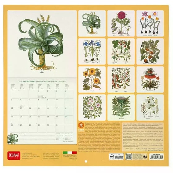 Ημερολόγιο Τοίχου Legami 2026 Herbarium 30x29cm image 2