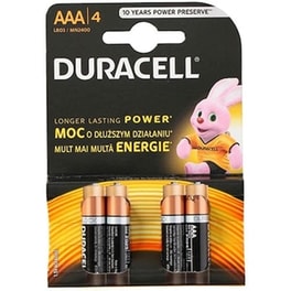 Duracell Αλκαλικές Μπαταριες ΑΑΑ 1.5V 4τμχ