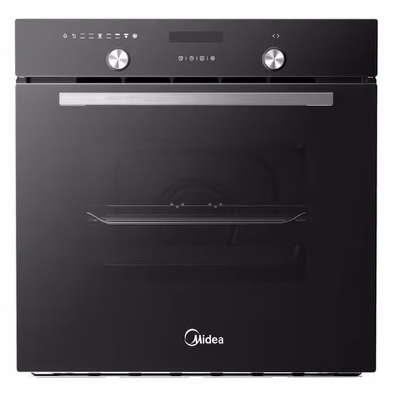 MIDEA MBON5M90E5-BK 70 Lt Μαύρο Κρύσταλλο Εντοιχιζόμενος Φούρνος Άνω Πάγκου image 0