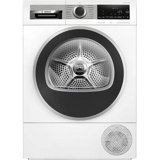 BOSCH WQG245A9GR 9 kg με Αντλία Θερμότητας Λευκό Στεγνωτήριο Ρούχων image 0