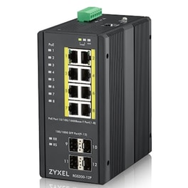 Zyxel Rgs200-12p Managed L2 Gigabit Ethernet (10/100/1000) Black Power Over Ethernet (poe)