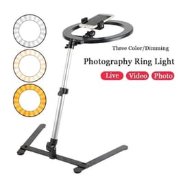 Ring Light 26cm με Πτυσσόμενο Stand και Βάση Kινητού