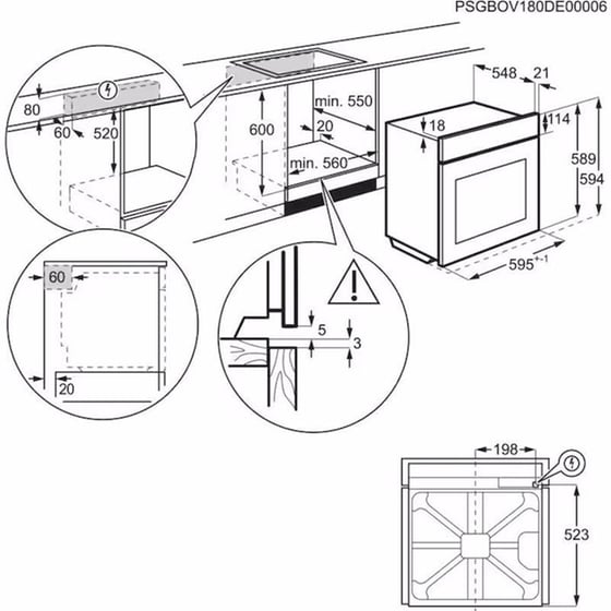 AEG IKE64450XB & BPS351161M 72 Lt Inox Eντοιχιζόμενο Σετ Φούρνος και Εστία image 10