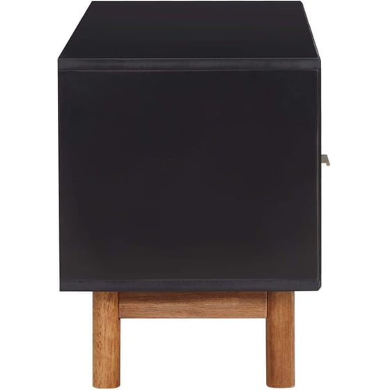 Έπιπλο Τηλεόρασης VidaXL από Ξύλο 100x35x45cm - Mάυρο/Καφέ image 2