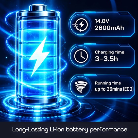 ROHNSON ΜΑΜΒΑ Μ71 14.8 V Μπλε Σκουπάκι Χειρός image 5
