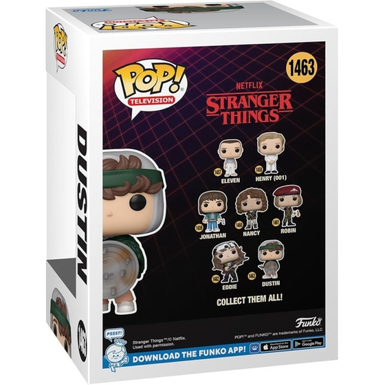 Funko Pop! Television - Stranger Things - Hunter Dustin (with Shield) #1463 image 1