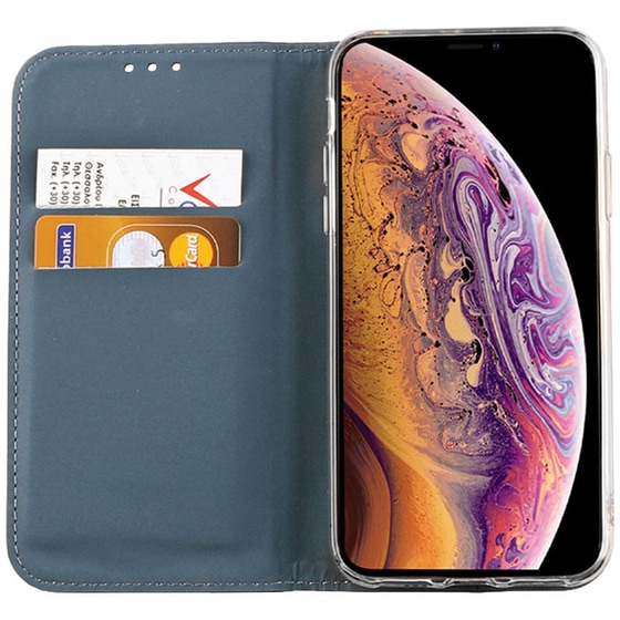 Θήκη Apple iPhone X/iPhone XS - Volte-tel Pocket Magnet Book Stand - Blue image 1