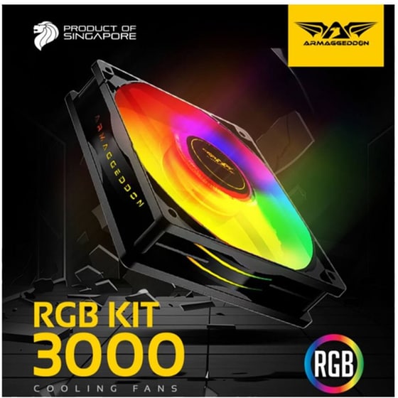 Case Fan Armaggeddon Kit 3000 120mm με RGB - Μαύρο image 2