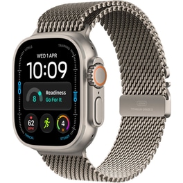 Apple Watch Ultra 4 GPS + Cellular 49mm Natural Titanium Case with Natural Titanium Milanese Loop - M