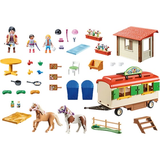 PLAYMOBIL Κατασκήνωση με τροχόσπιτο και πόνυ (70510) image 5