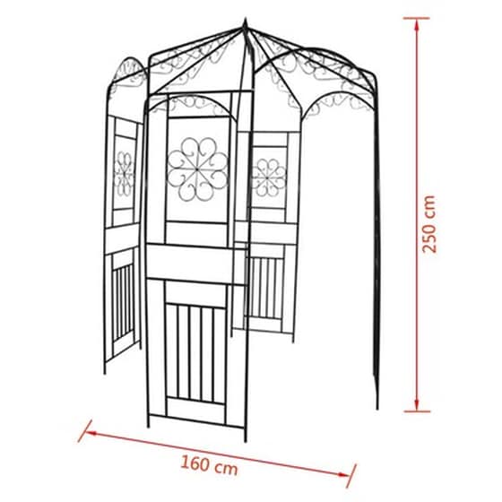 Vidaxl Μεταλλική Καμάρα Πέργκολα 250cm image 2