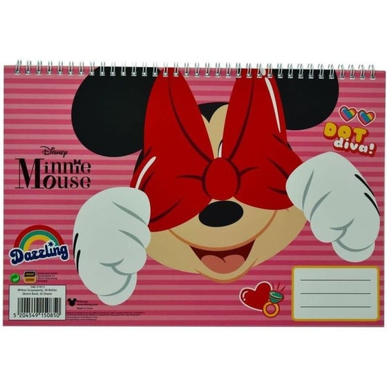 Μπλοκ Ζωγραφικής GIM&nbsp;Minnie&nbsp;Α4 30 Φύλλων image 0