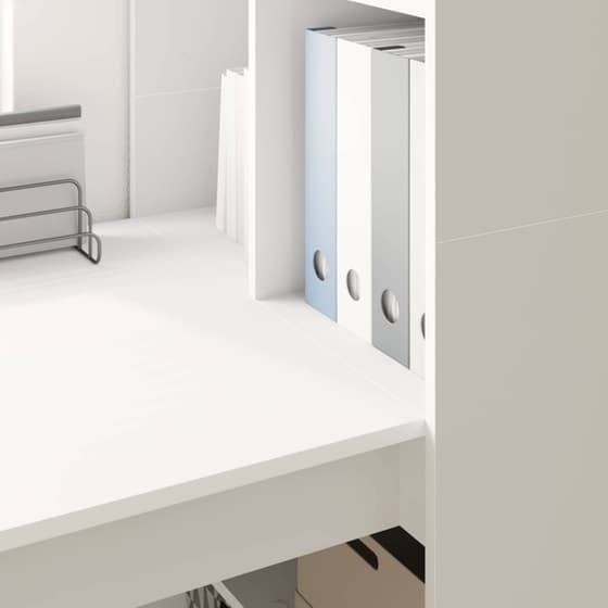 Γραφείο VidaXL από Επεξεργασμένο Ξύλο 122x67x145 cm - Λευκό image 2