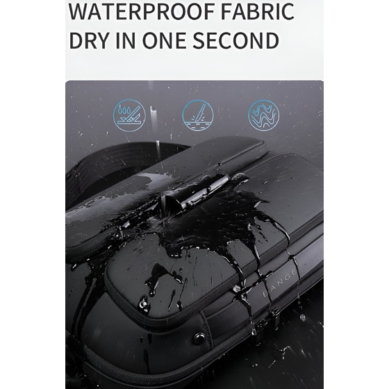 Τσάντα Laptop Bange 7238 15.6" Αδιάβροχη - Μαύρο image 9