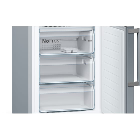 BOSCH KGN397LEQ Full No Frost 368 Lt Metal Look Ψυγειοκαταψύκτης image 6