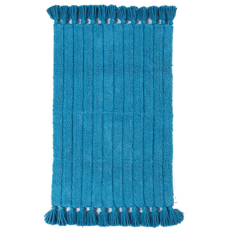 KENTIA Πατάκι Μπάνιου Kentia Loft Nova Ορθογώνιο Βαμβακερό 60x90 cm - Μπλε