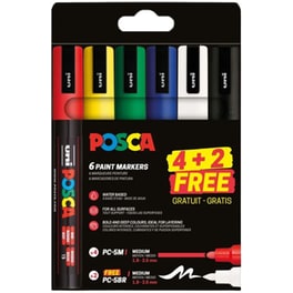 Μαρκαδόροι Posca Basic Colours (6 Τεμάχια)