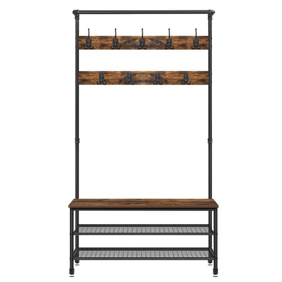 Έπιπλο Εισόδου Vasagle Hsr47bx Μεταλλικό 100x41.5x182cm - Μαύρο image 2