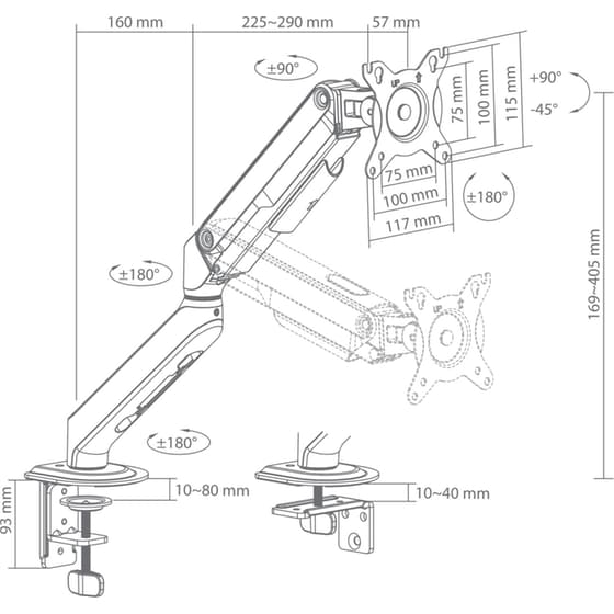 Βάση Οθόνης Sbox LCD-S012-3 17" - 32" έως 9 kg image 7