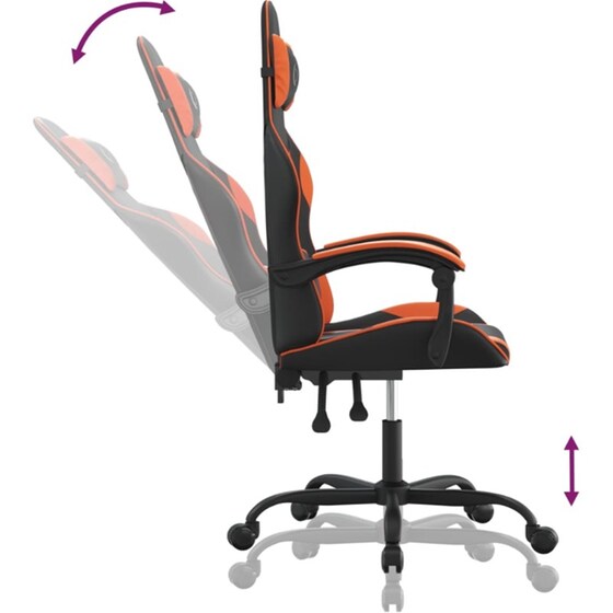 Καρέκλα Gaming VIDAXL 3143872 από Τεχνητό Δέρμα - Μαύρη image 4