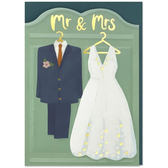 Ευχετήρια Κάρτα Mr&Mrs Suit&Dress image 0