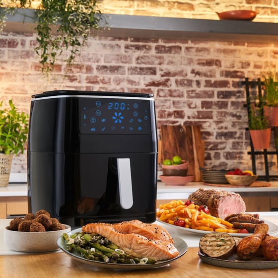 TEFAL FW2018 Easy Fry Grill & Steam 1700 W 6.5 L Μαύρη με Αποσπώμενο Κάδο Φριτέζα Αέρος image 4