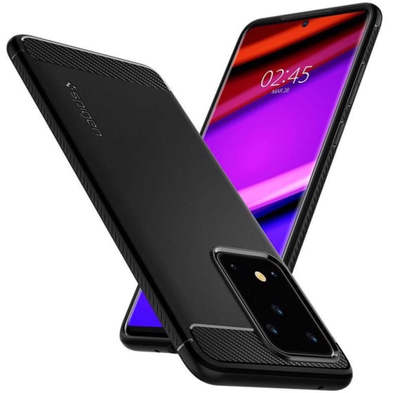 Θήκη Samsung Galaxy S20 Ultra - Spigen Rugged Armor - Matte Black image 3