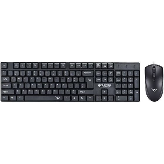 ALCATROZ Xplorer C3500 Ενσύρματο σετ Πληκτρολόγιο/Ποντίκι - Μαύρο (US) image 0
