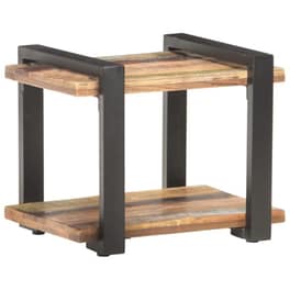 Κομοδίνο Vidaxl Από Μασίφ Ανακυκλωμένο Ξύλο 50x40x40 cm - Καφέ Μαύρο