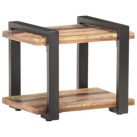 Κομοδίνο Vidaxl Από Μασίφ Ανακυκλωμένο Ξύλο 50x40x40 cm - Καφέ Μαύρο image 0