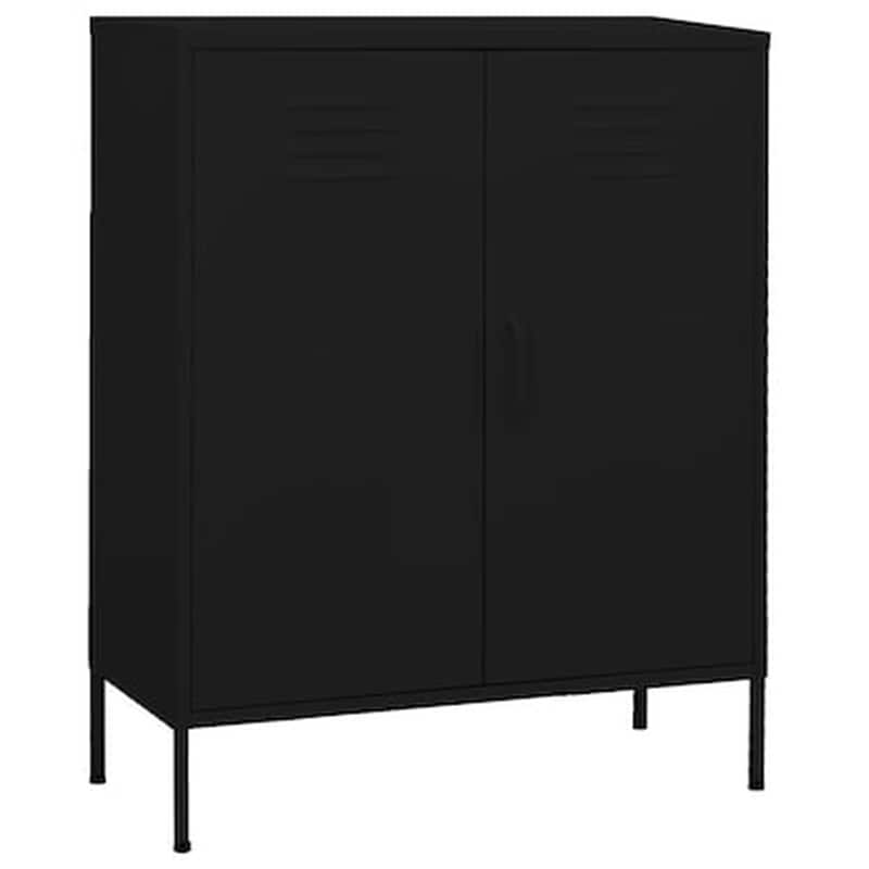 VIDAXL Vidaxl Ντουλάπι Αποθήκευσης Μαύρο 80 X 35 X 101,5 Εκ. Ατσάλινο