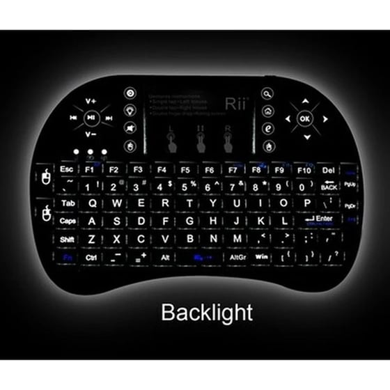 RIITEK Mini i8+ Ασύρματο Πληκτρολόγιο με Touchpad Μαύρο image 1