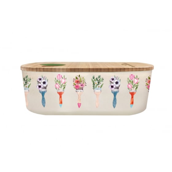 Φαγητοδοχείο Bioloco Flower Brushes Πλαστικό 18x9.5x6cm Πολύχρωμο image 0