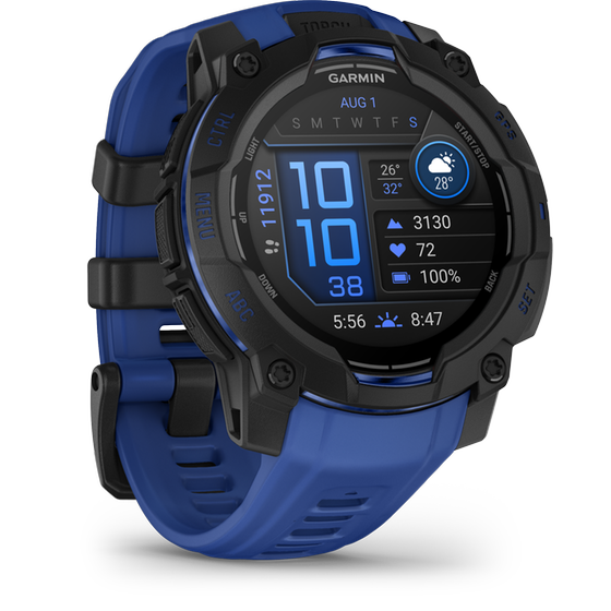 Smartwatch Garmin Instinct 3 AMOLED Supernova Collection 45mm - Black with Blue and Black Limited Edition image 1