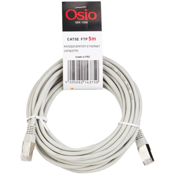 Καλώδιο Δικτύου Osio OEK-1305 Cat5e FTP 5m image 0