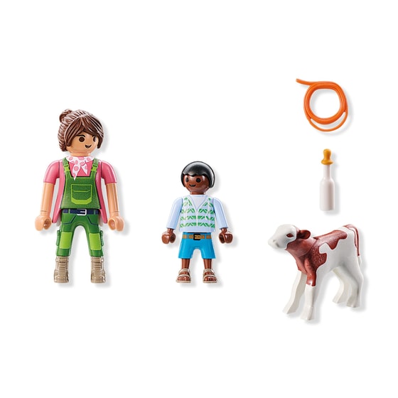 Playmobil Αγρότισσα και Pαιδάκι με Mοσχαράκι (71803) image 3