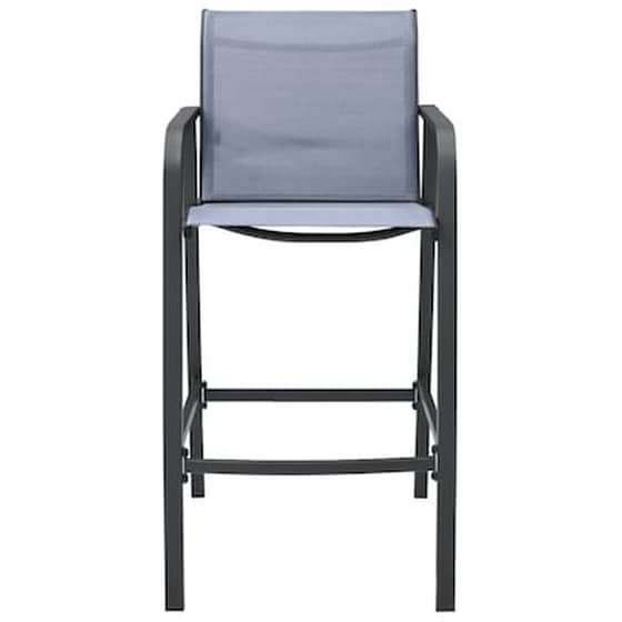 Καρέκλες Μπαρ Κήπου Vidaxl από Textilene 4 Τεμ. 54x63.5x109cm - Γκρι image 3