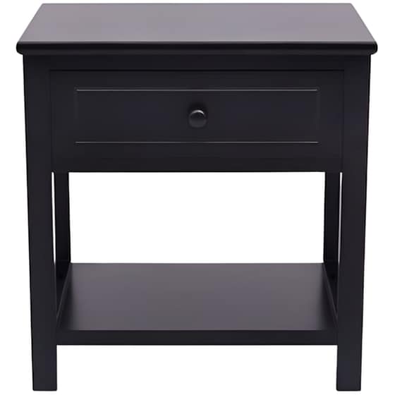 Κομοδίνο Vidaxl Ξύλινο 40x29x42 cm - Μαύρο image 2